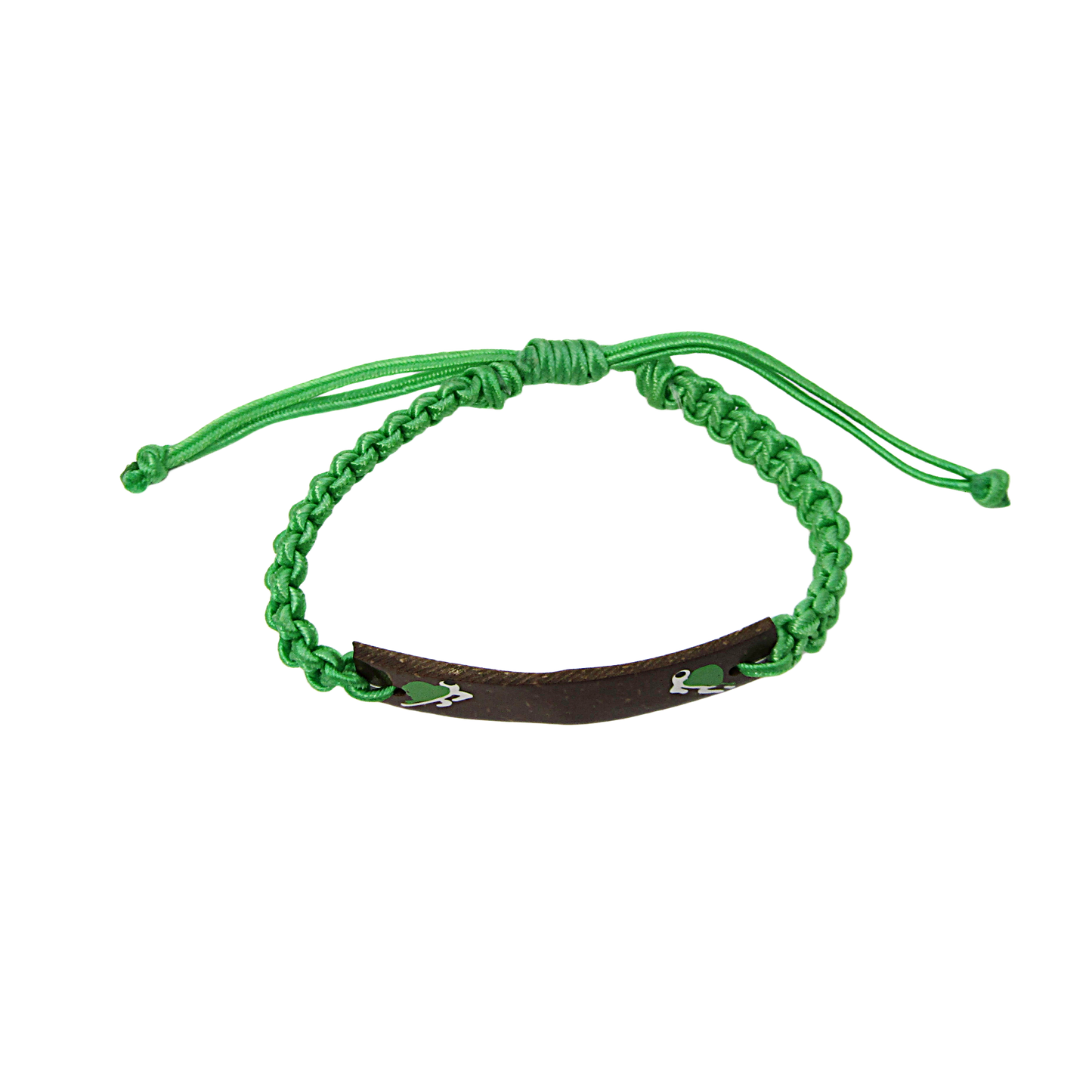 BR0105 BRACELET PAD GREEN MACRAME