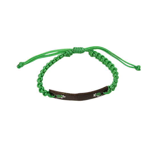 BR0105 BRACELET PAD GREEN MACRAME