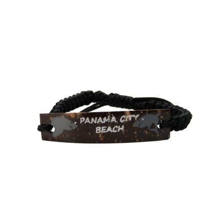BR0300 BRACELET BLACK CORD W/SHARK PCB