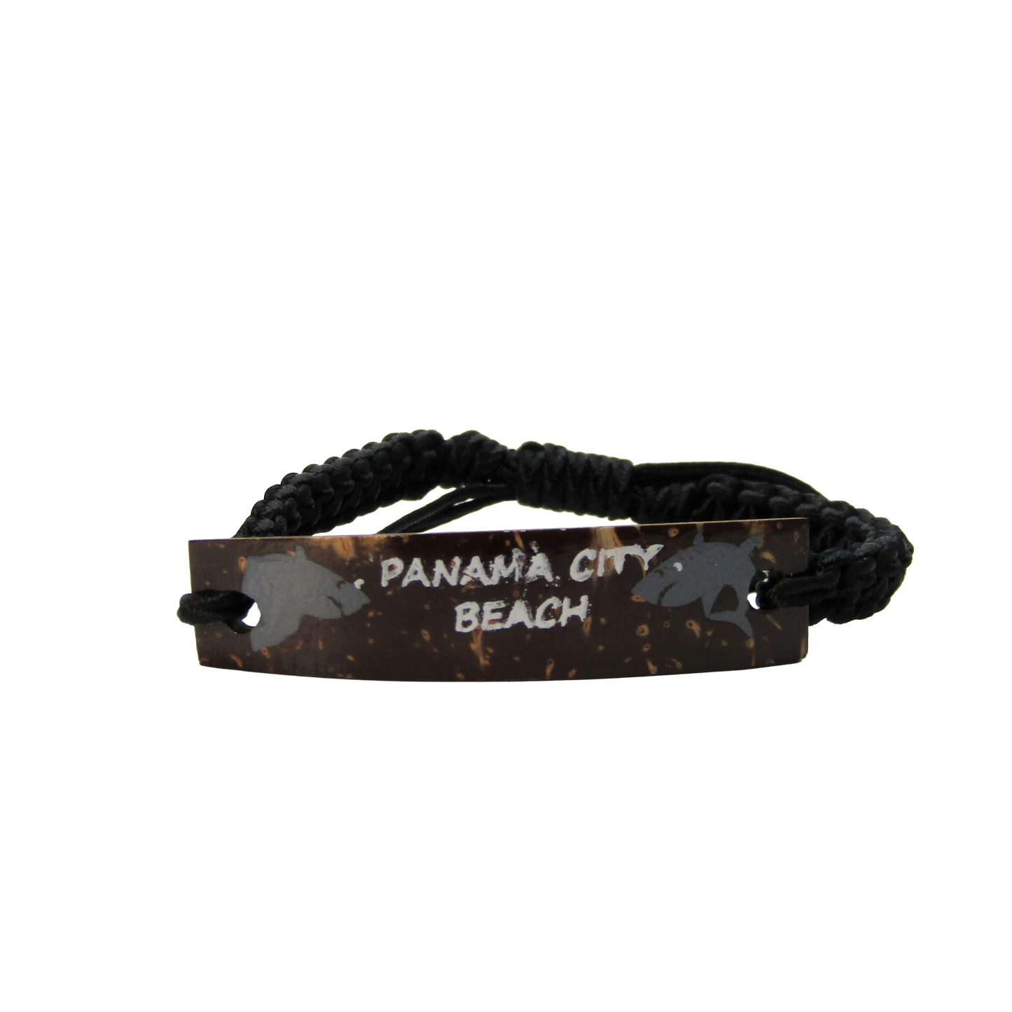 BR0300 BRACELET BLACK CORD W/SHARK PCB