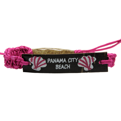 BR0301 BRACELET PCB PINK MACRAME