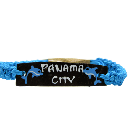 BR0302 BRACELET PCB BLUE MACRAME