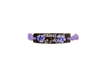 BR0304 BRACELET PCB PURPLE MACRAME