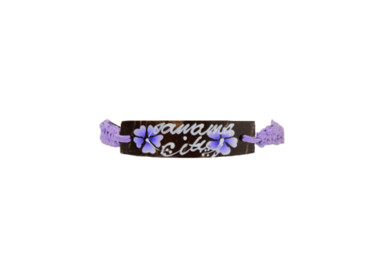 BR0304 BRACELET PCB PURPLE MACRAME