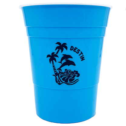 DC0002A DESTIN PARTY CUP BLUE DOLPHINS