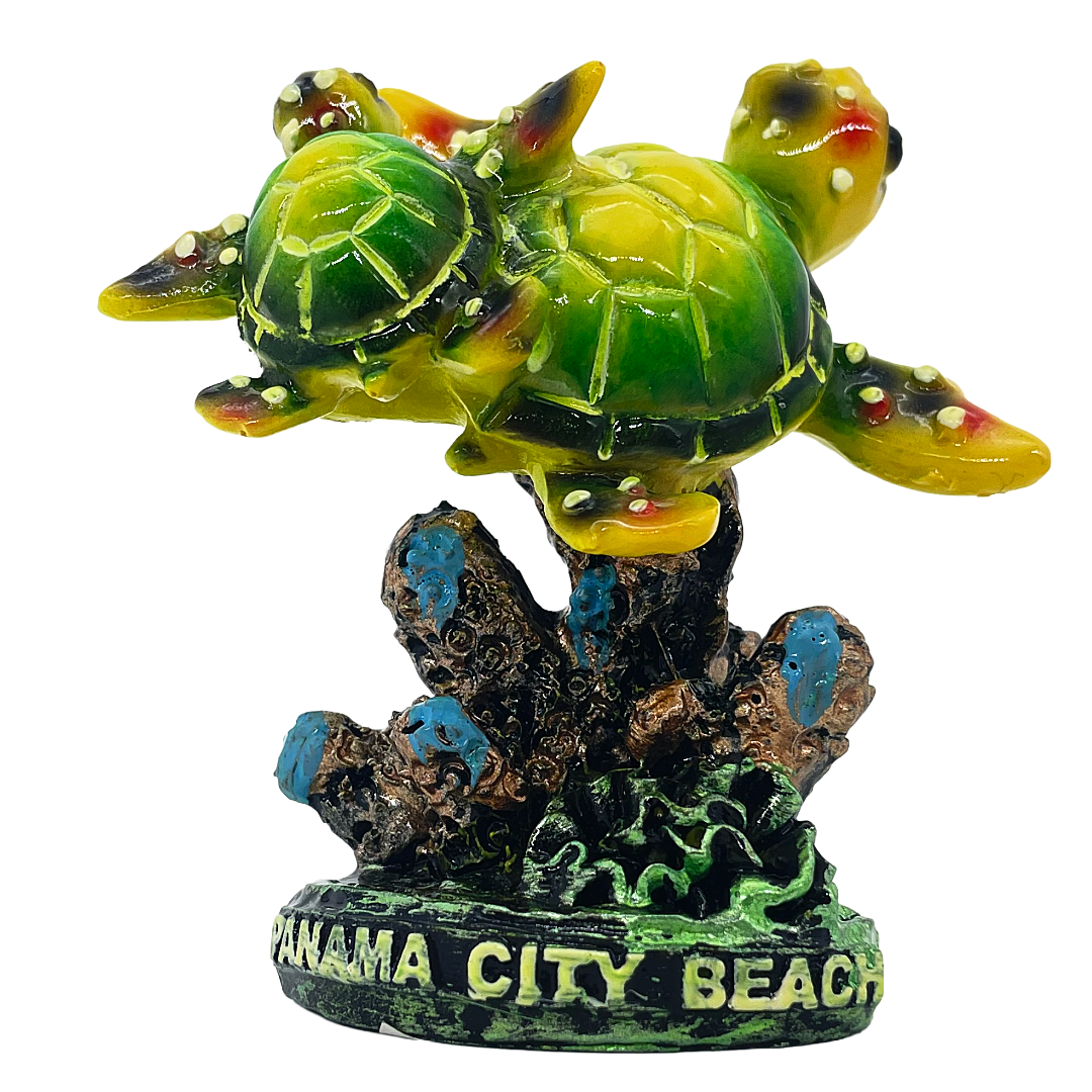 FIG3501B PANAMA CITY BEACH TURTLE FIGURINE 3.5"