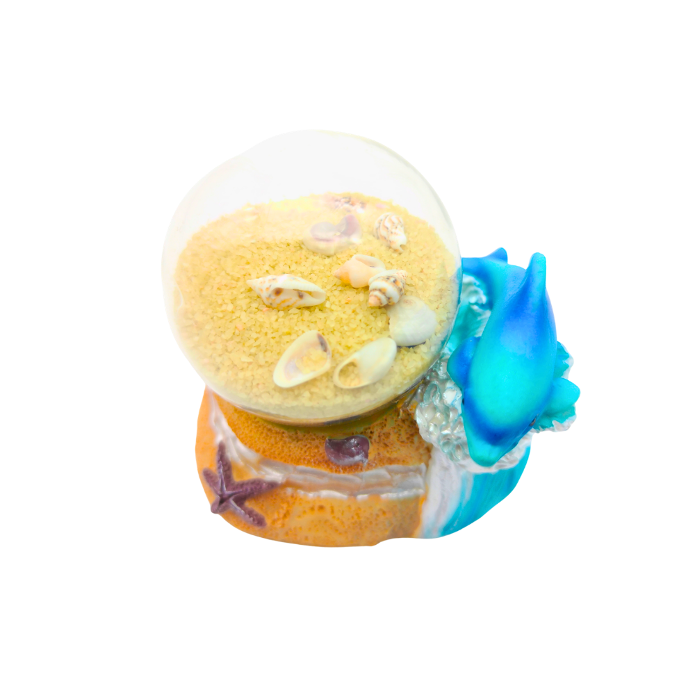 GL3002 PAD SAND GLOBE DOLPHIN W/SHELLS