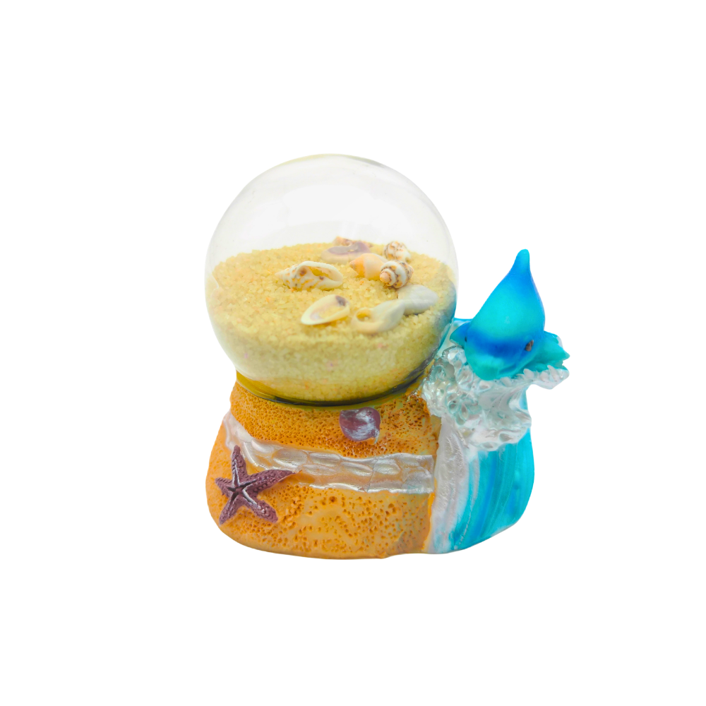 GL3002 PAD SAND GLOBE DOLPHIN W/SHELLS