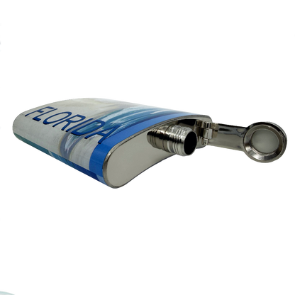 HF3501 HIP FLASK FLORIDA LETTERS