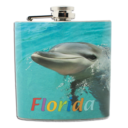 HF3502 HIP FLASK  FLORIDA DOLPHIN