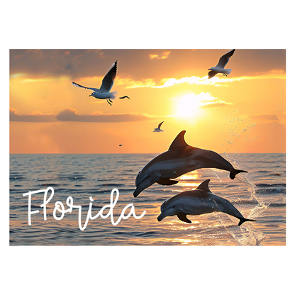 LP0008 FLORIDA SUNSET DOLPHIN