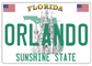 LP0084A ORLANDO LICENSE PLATE