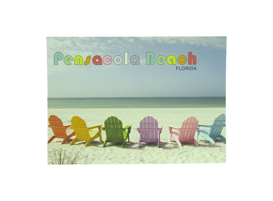 LP0912 PENSACOLA BEACH COLORFUL CHAIRS