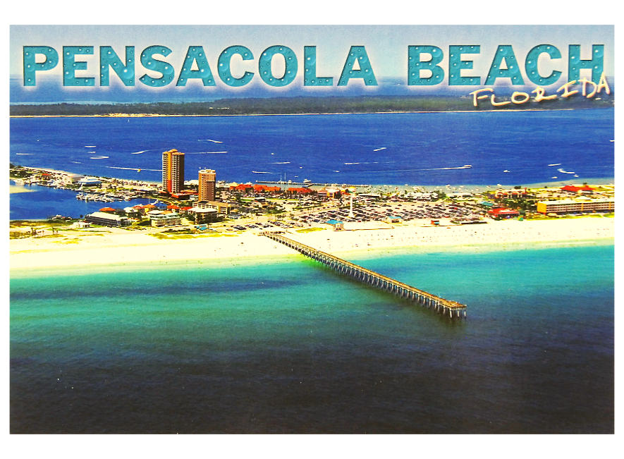 LP0975 PENSACOLA BEACH ARIEL BEACH PIER