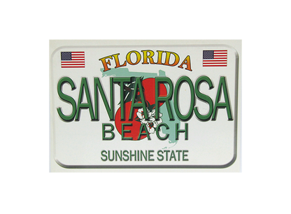 LP0994 SANTA ROSA BEACH LICENSE PLATE