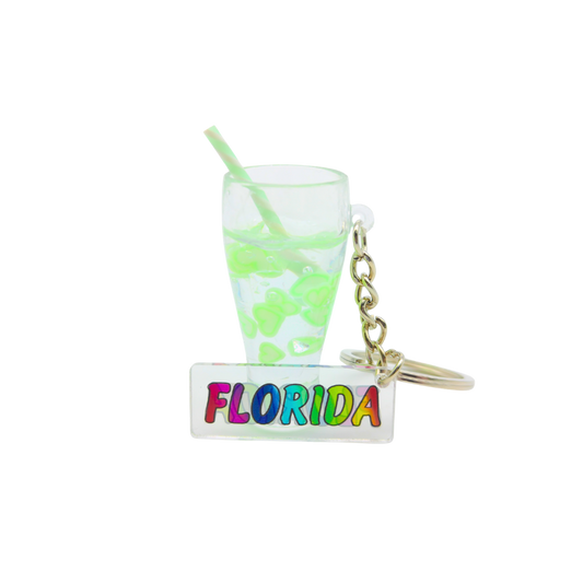 MK1101 FLORIDA DANGLE CLEAR CUP GREEN FLOATING HEARTS