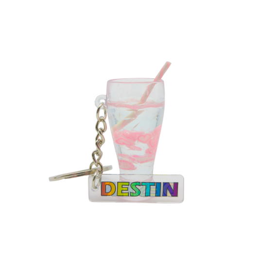 MK1102A DESTIN DANGLE CLEAR CUP PINK FLOATING HEARTS