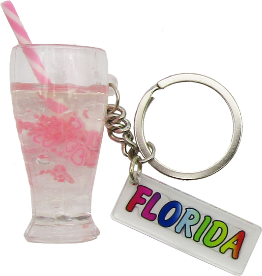 MK1102 FLORIDA DANGLE CLEAR CUP PINK FLOATING HEARTS