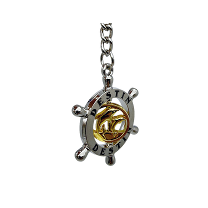 MK1323 DESTIN SHIPWHEEL KEYCHAIN