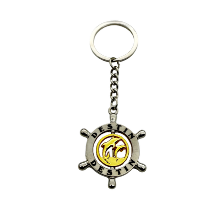 MK1323 DESTIN SHIPWHEEL KEYCHAIN