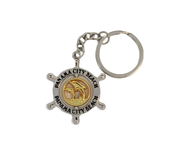 MK1423 PANAMA CITY BEACH SHIPWHEEL KEYCHAIN