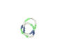 NK0016 NECKLACE BLUE/LIME/WHITE PUKA SHELL