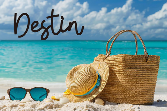 PM0533A DESTIN SUNGLASS/HAT ON BEACH