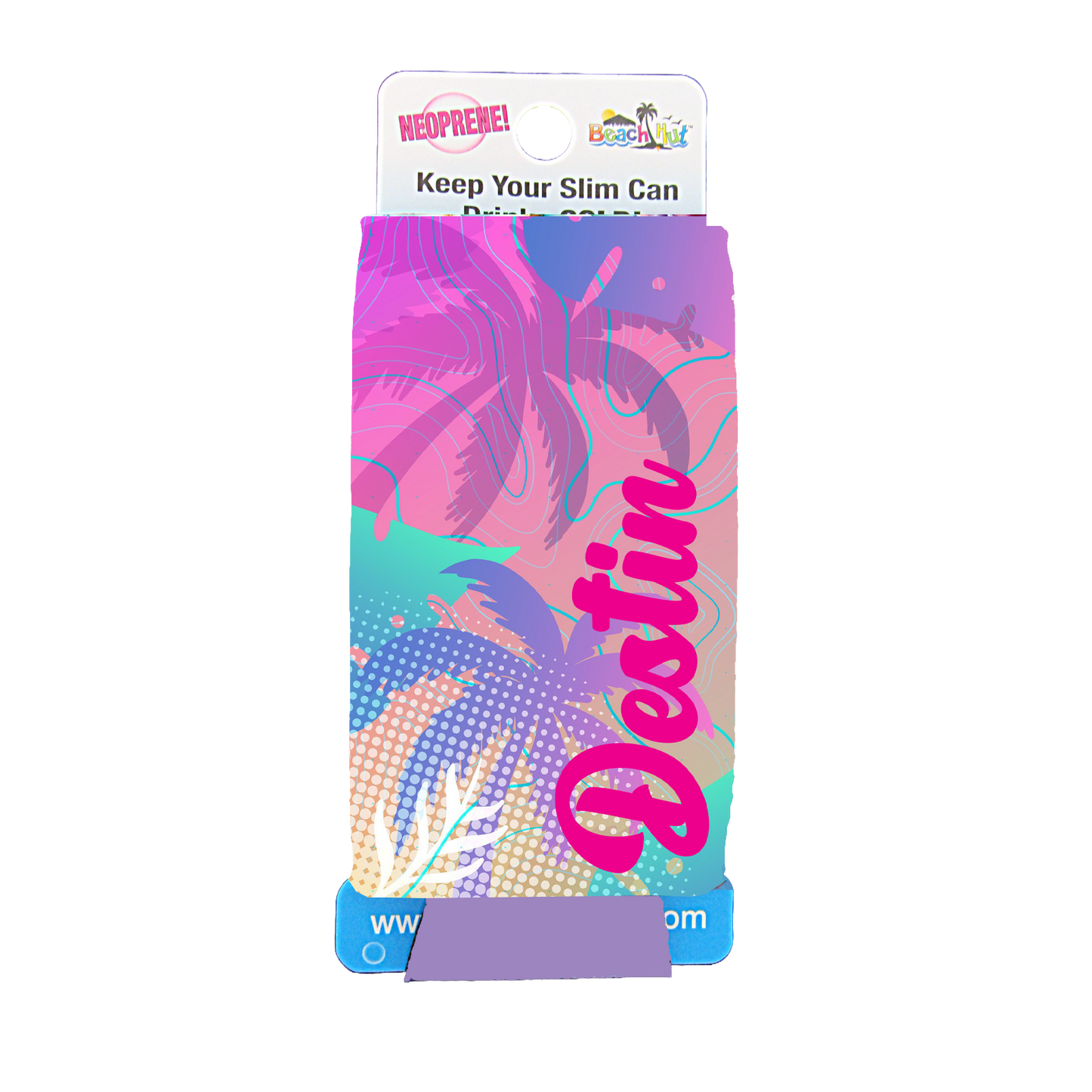 SC0003A SLIM CAN KOOLIE DESTIN PURPLE PALMS