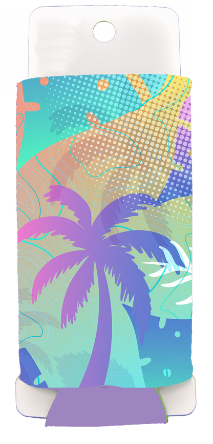SC0003A SLIM CAN KOOLIE DESTIN PURPLE PALMS