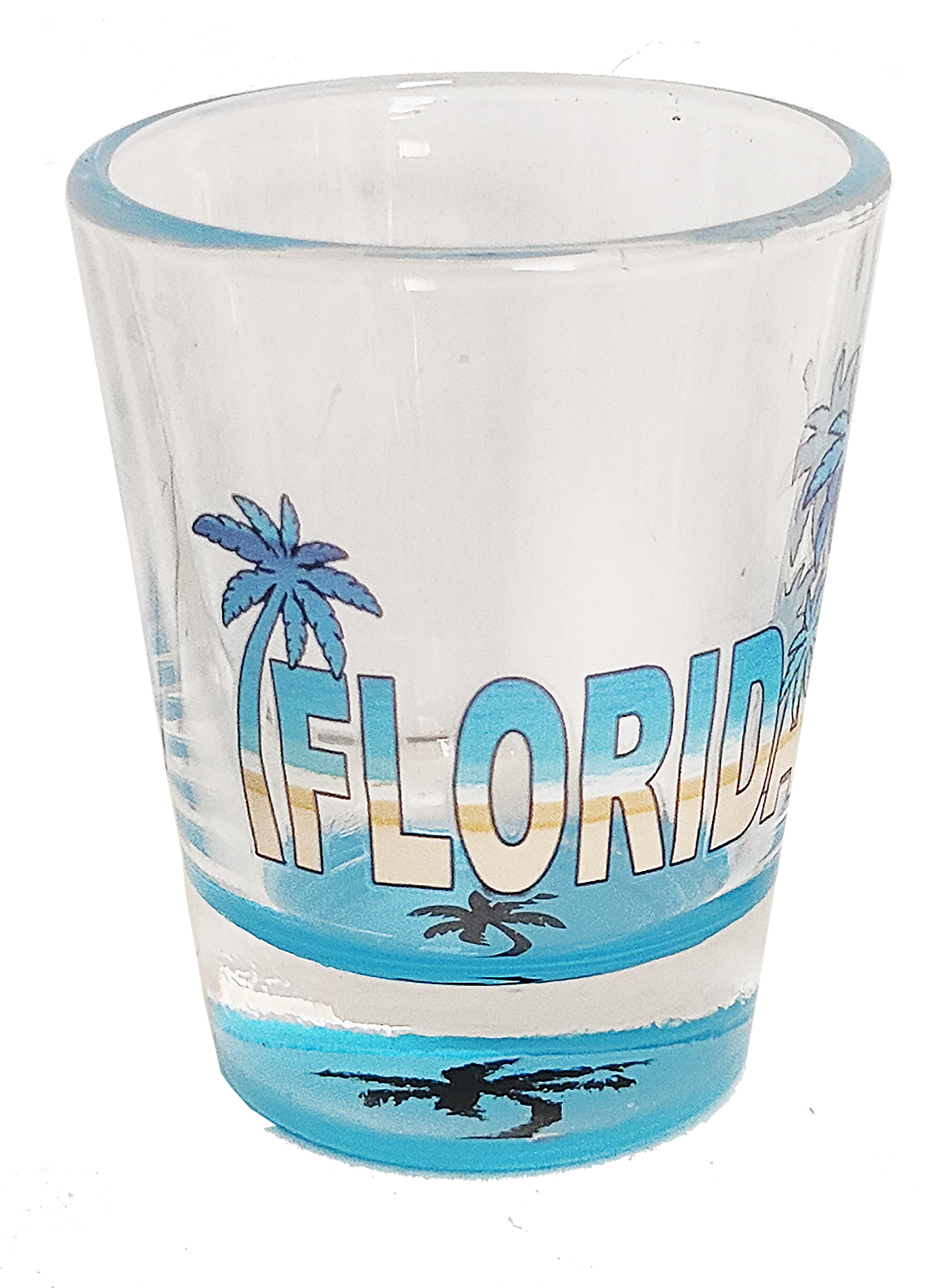 SG1003 FLORIDA BLUE BOTTOM SHOT GLASS