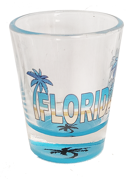 SG1003 FLORIDA BLUE BOTTOM SHOT GLASS