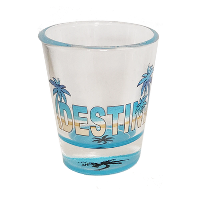 SG1003A DESTIN BLUE BOTTOM SHOT GLASS