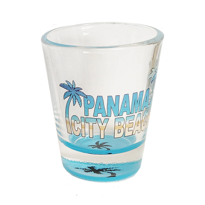 SG1003B PANAMA CITY BEACH BLUE BOTTOM SHOT GLASS