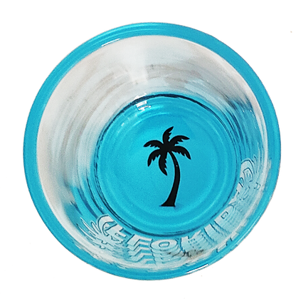 SG1003A DESTIN BLUE BOTTOM SHOT GLASS
