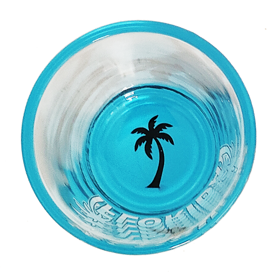 SG1003A DESTIN BLUE BOTTOM SHOT GLASS
