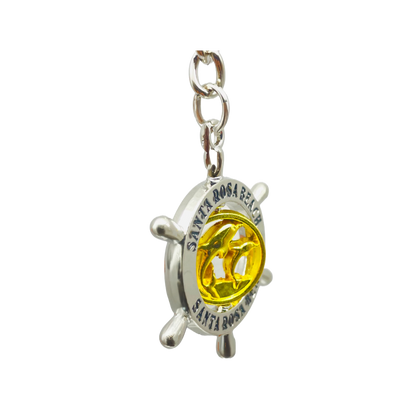 MK1162 SANTA ROSA BEACH SHIPWHEEL KEYCHAIN
