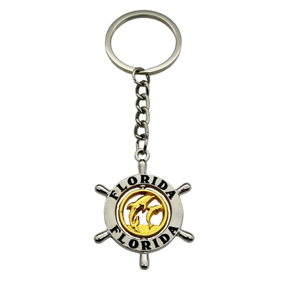 MK1150 FLORIDA SHIPWHEEL KEYCHAIN