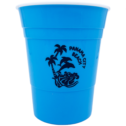 DC0002B PANAMA CITY BEACH PARTY CUP BLUE DOLPHINS
