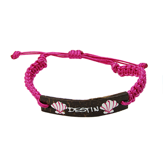 BR0201 BRACELET DESTIN PINK MACRAME