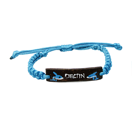 BR0202 BRACELET DESTIN BLUE MACRAME