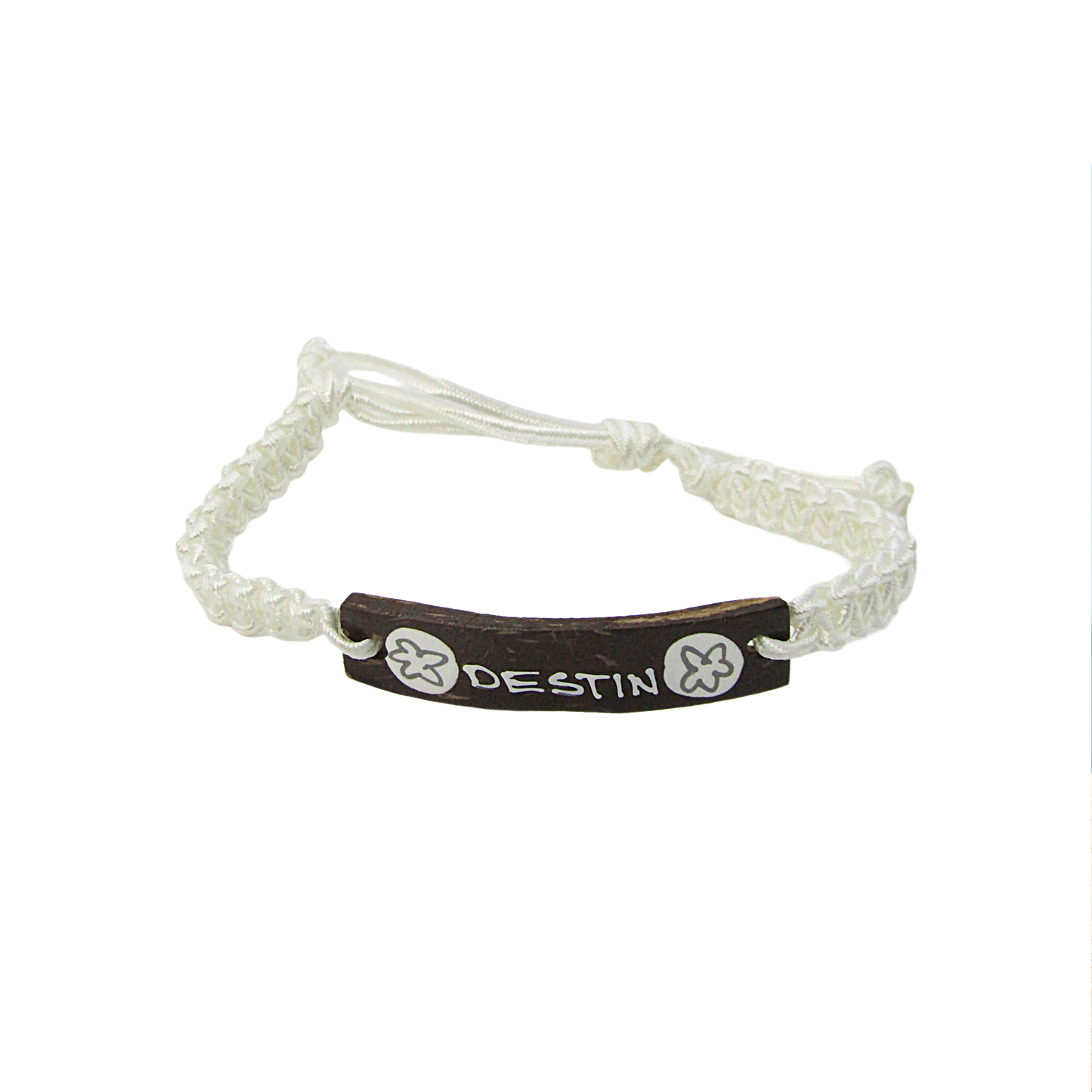 BR0203 BRACELET DESTIN WHITE MACRAME