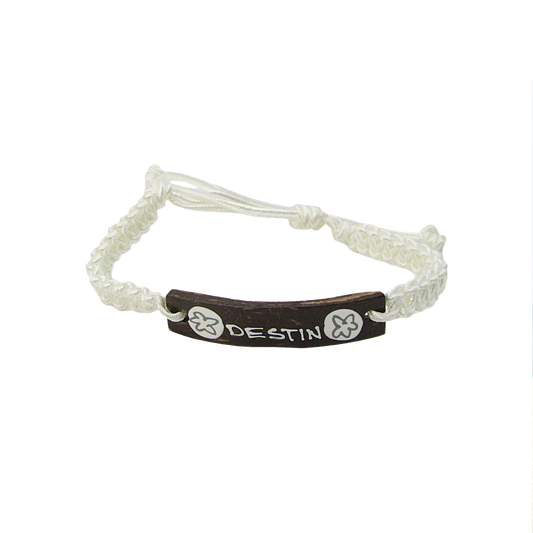 BR0203 BRACELET DESTIN WHITE MACRAME