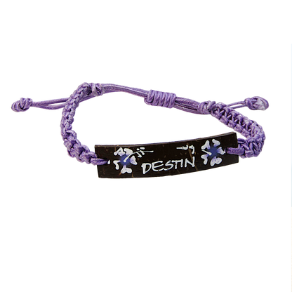 BR0204 BRACELET DESTIN PURPLE MACRAME