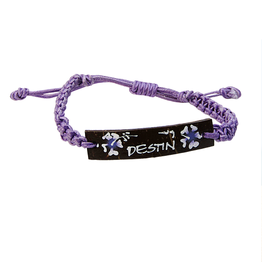 BR0204 BRACELET DESTIN PURPLE MACRAME