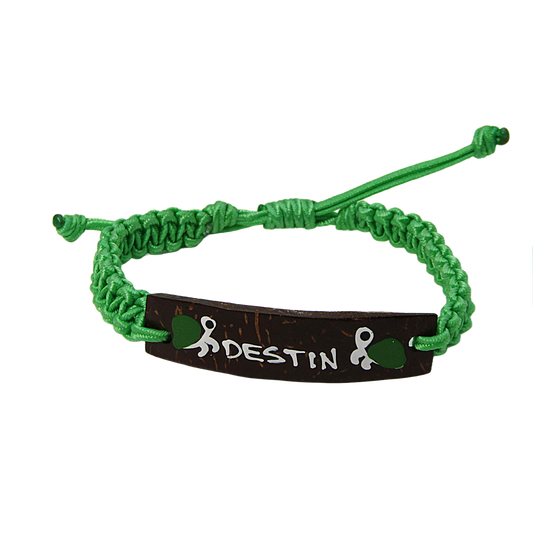 BR0205 BRACELET DESTIN GREEN MACRAME