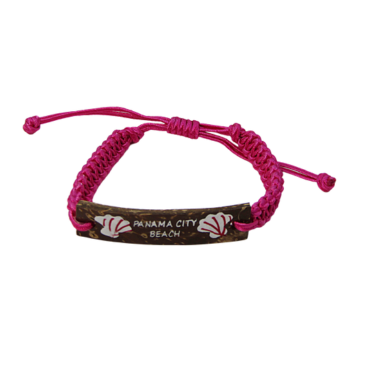 BR0301 BRACELET PCB PINK MACRAME