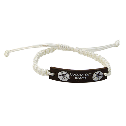 BR0303 BRACELET PCB WHITE MACRAME