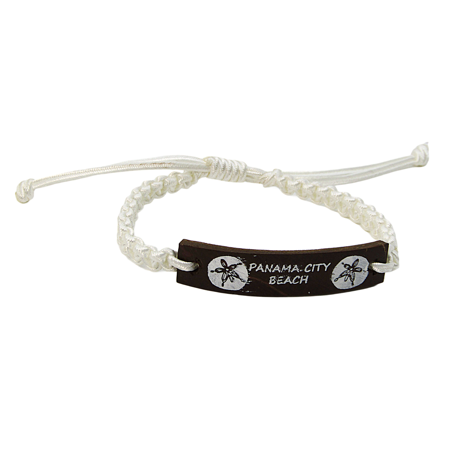 BR0303 BRACELET PCB WHITE MACRAME