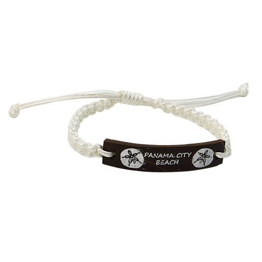 BR0303 BRACELET PCB WHITE MACRAME