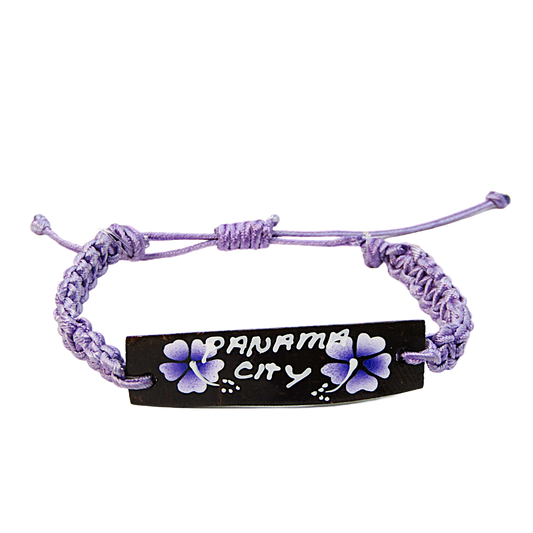 BR0304 BRACELET PCB PURPLE MACRAME